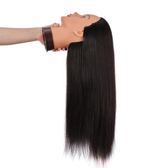 Hairingrid mannequin head with curls for curling and straightening practice.