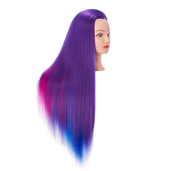 Hairingrid mannequin head with clamp demonstrates secure mounting for sessions.
