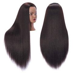 Hairingrid mannequin head with Yaki black fiber for realistic practice sessions