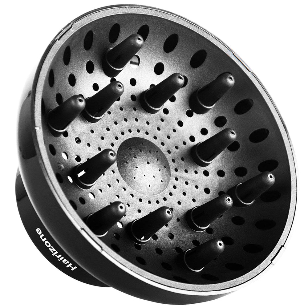 Hairizone universal diffuser shows broad dryer compatibility for easy curls and waves