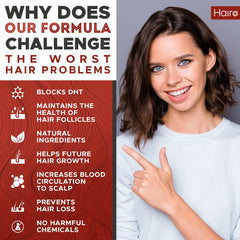 Hairo Nutrition DHT Blocker USA-made label highlighting GMP quality.