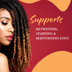 Hairplexx Glow Loc & Twist Gel smooth retwist on model's dreadlocks at morning routine