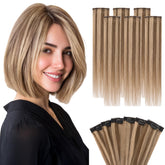 Hairro 6pcs clip-ins pack showing versatile volume boost for all-day style