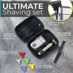Hal&Hol dual-head-foil-shaver with LCD display for accurate grooming.