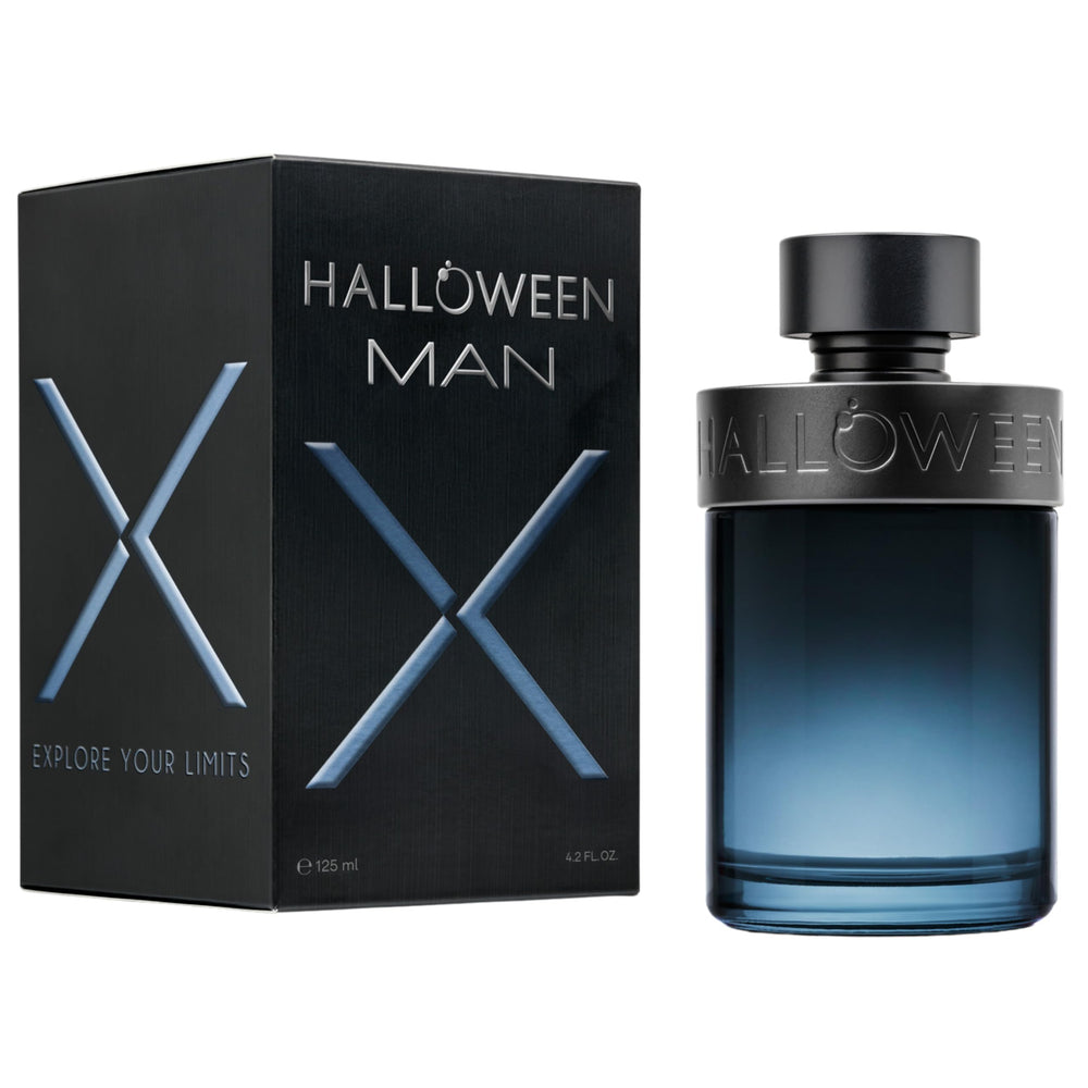 Halloween Man X eau de toilette bottle close-up, long-lasting casual fragrance.