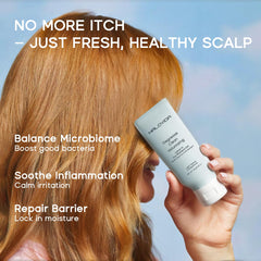 HALOVIDA leave-in dry shampoo gel at roots for precise application and fresh lift.