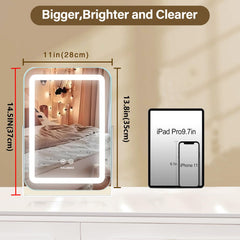 Halumao vanity mirror warm lighting mode for flattering tones