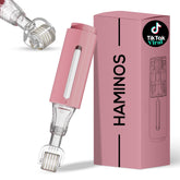 HAMINOS derma-roller-case shows portable storage for easy, on-the-go skincare routines.