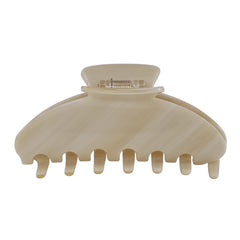 Hana Mia premium acetate hair claws creme clip closeup shows smooth finish for everyday wear