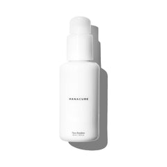 Hanacure Nano Emulsion Moisturizer bottle shows weightless hydration for daily glow.