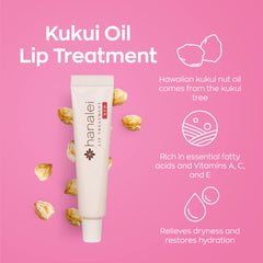 Hanalei Hydrating Lip Treatment Balm kukui oil ingredient close-up signaling nourishing care