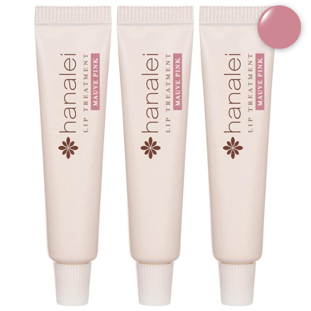 Hanalei Hydrating Lip Treatment Balm tub open with mauve tint offering daily moisture boost