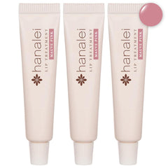 Hanalei Hydrating Lip Treatment Balm tub open with mauve tint offering daily moisture boost