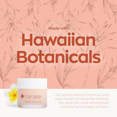 Hanalei kukui oil hydration closeup emphasizes lip moisture.