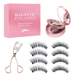HANASCAR magnetic eyelashes in compact case – portable, ready-to-wear all day