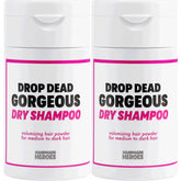 Handmade Heroes dry shampoo bottle front, 1.8oz, for quick oil control.