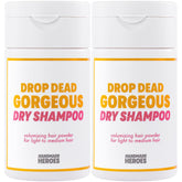 Handmade Heroes dry shampoo bottle for light hair volume boost.