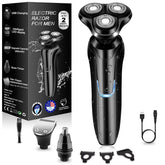 Handsomeface electric razor 4D floating head close-up for a precise, contour-following shave.