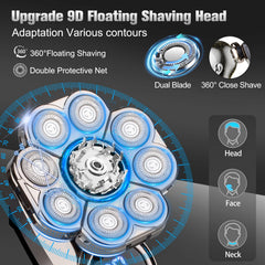 Handsomenemen 5-in-1 grooming kit attachments demonstrate versatile beard and hair trimming options.