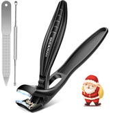 HANDWENG angled-head toenail clippers for easy thick-nail trimming