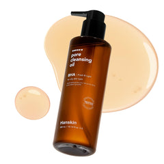 Hanskin BHA Pore Cleansing Oil bottle front showing gentle cleansing and makeup removal