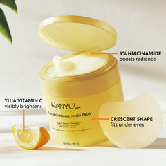 HANYUL Yuja Toner Pads under-eye application for tired-eye care