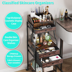 HapiRm sturdy fiberboard and steel frame supports heavy beauty items