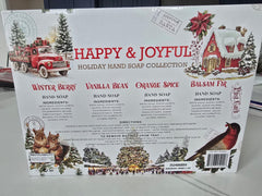 Happy & Joyful orange spice bottle with cozy aroma for hand care.