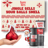 Happy Nuts Comfort Cream application showing lotion-to-powder finish for all-day comfort.