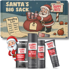 Happy Nuts Santa’s Big Sack gift box, funny holiday gift for him.