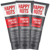 Happy Nuts Comfort Cream unscented 3-pack shown for daily protection