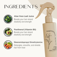Harmonize Beauty detangle close-up shows silky glide reducing breakage.