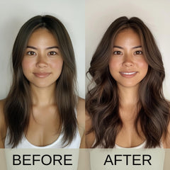 Harmonize Beauty Root Texture Powder hands applying for subtle volume