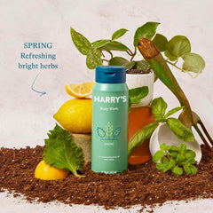 Harrys Shiso bottle of men's body wash showing sulfate-free cleanse for daily use