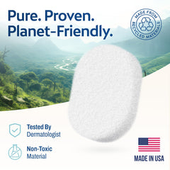 HartFelt bath sponge with double-sided exfoliation for thorough cleansing.