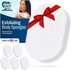 HartFelt bath sponge pack of six ready for a gentle shower exfoliation.