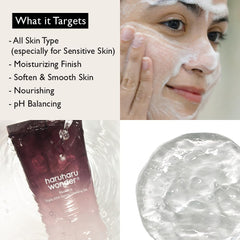 HARUHARU Wonder coconut-derived cleansing removes makeup without drying.