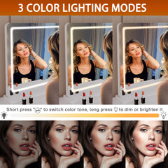 Hasipu makeup mirror with three color modes warm natural cool tones