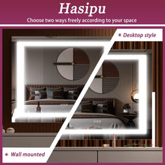 Hasipu vanity mirror 10x magnification enables precise detail for makeup