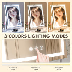 Hasipu vanity mirror brightness control enables quick lighting adjustments for different tasks.