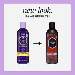 HASK Blonde Care Conditioner bottle presents moisturizing blend promoting silky, manageable blonde hair.