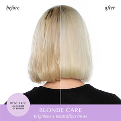 HASK Blonde Care Shampoo label highlights sulfate-free formula for gentle cleansing.