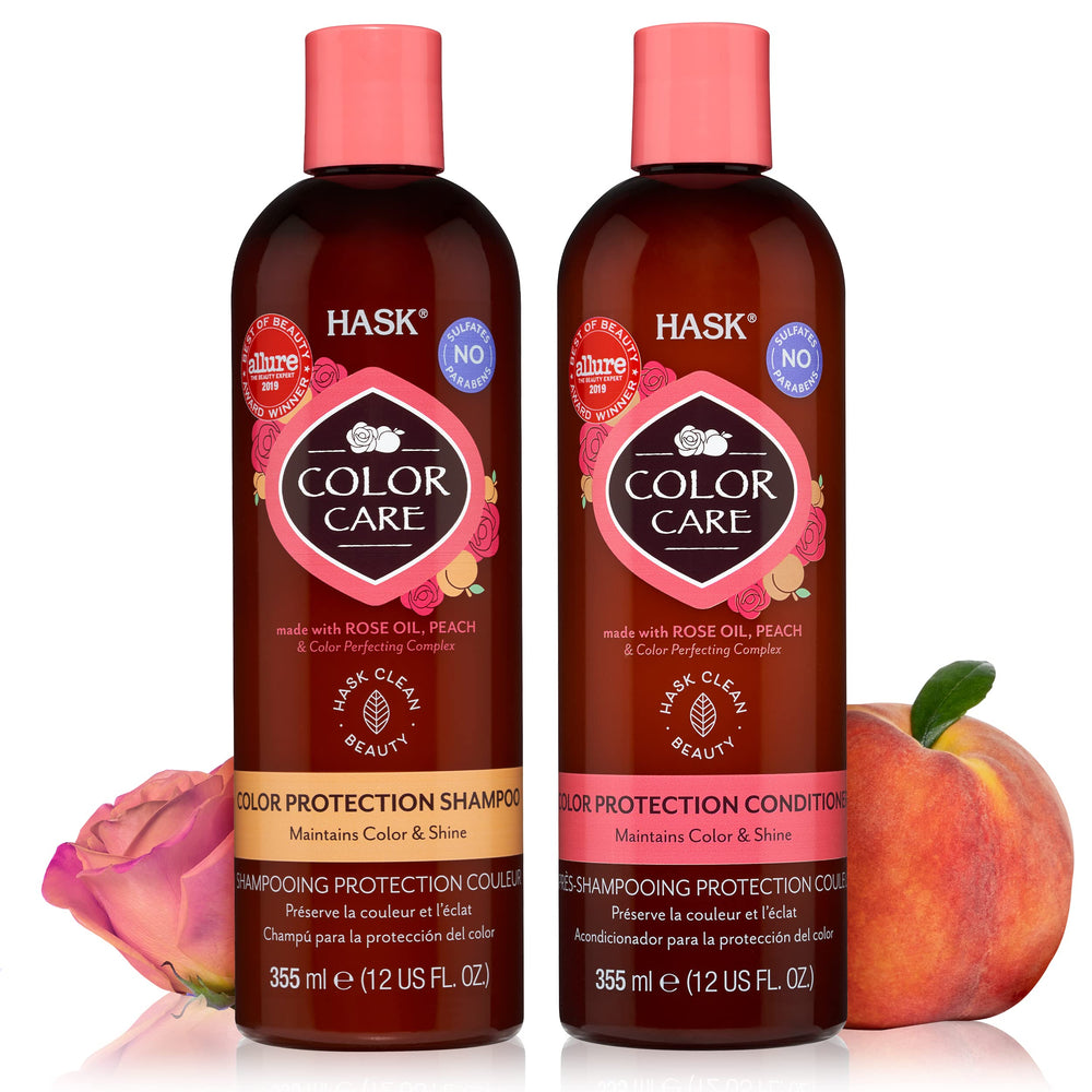 HASK Color Care Shampoo bottle for color treated hair offers color safe cleansing.