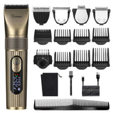 Hatteker men's beard trimmer front view showing an ergonomic grip for precise grooming.