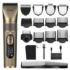 Hatteker men's beard trimmer front view showing an ergonomic grip for precise grooming.