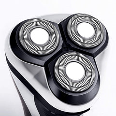 hatteker rotary shaver face-contour close-up for precise coverage