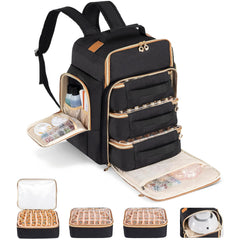 Hautton nail polish organizer showing three removable drawers for easy bottle access.