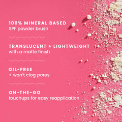 Hawaiian Tropic Mineral Powder Sunscreen Brush acts as primer under makeup.