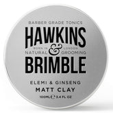 Hawkins & Brimble Matt Clay bottle-dispense shows long-lasting matte hold for all-day style