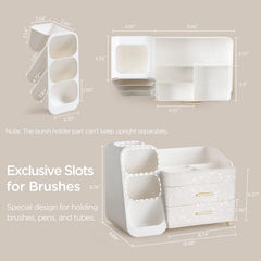 HBlife top compartments organize brushes and tools for quick access.